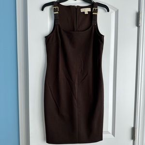 Michael Kors chocolate brown sheath dress